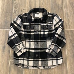 Girls Old Navy black and white shacket